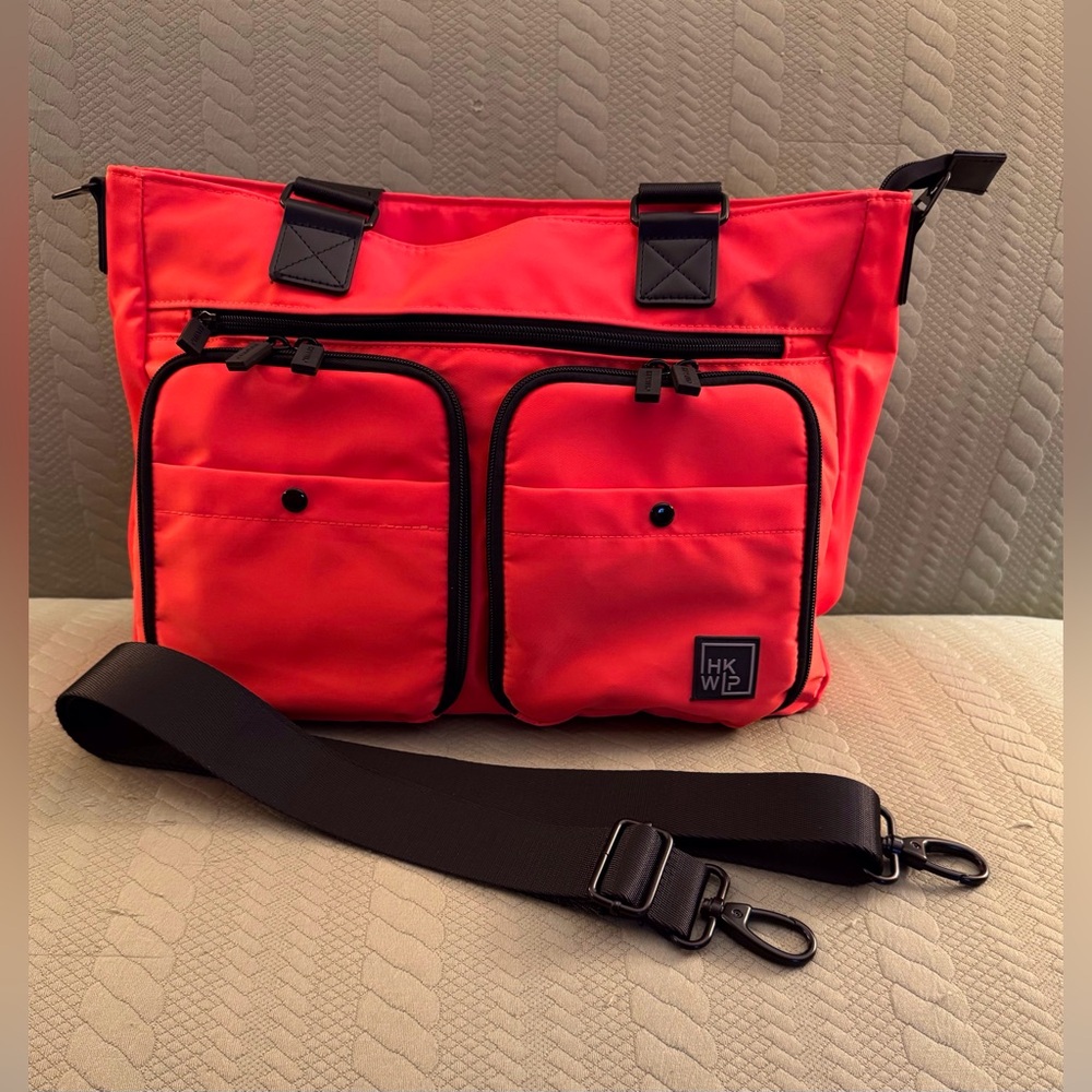 IHKWIP Cargo Catchall Tote Purse Blood Orange Color EUC